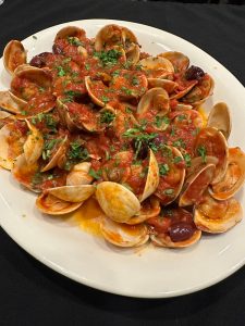 Clams and Mussels alla Puttanesca dish